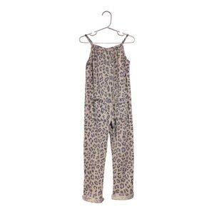 Grayson Mini Sleeveless Jumpsuit Girl 5T Animal Cheetah Leopard Print Beige